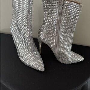 Steve Madden - Silver Rhinestone Women's Boots